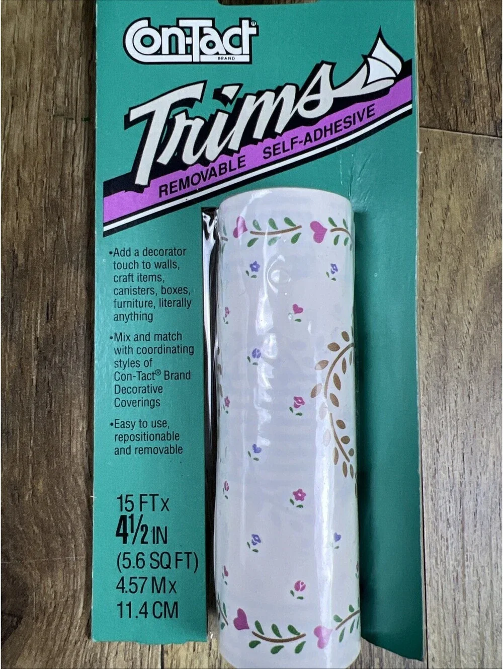 NEW - 2 Vintage 90s Con-Tact Wallpaper Trim Border Country Home Cottage Cozy